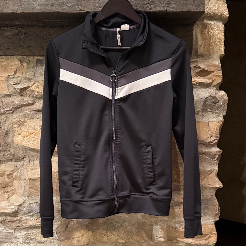 Diadora Black and White Track Jacket